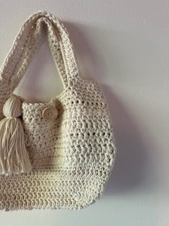 Crochet Bag - Small. Cream color