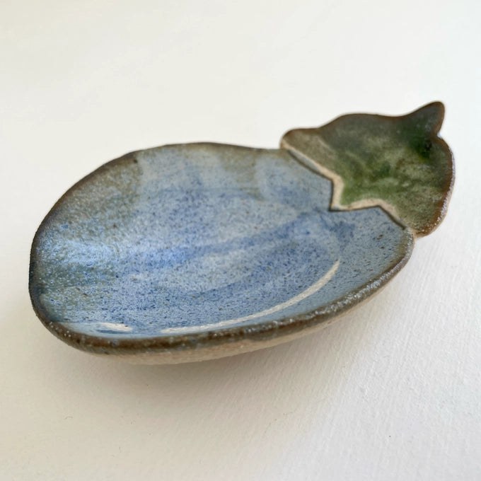 Handmade ceramic mini vegetable and fruit dishes - Eggplant